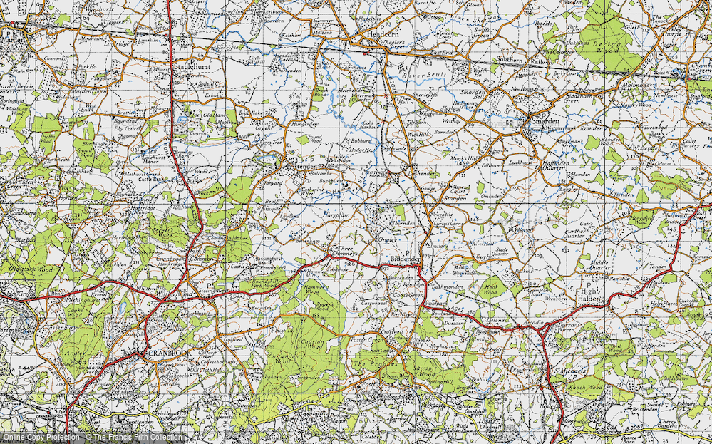 Old Map of Hareplain, 1940 in 1940