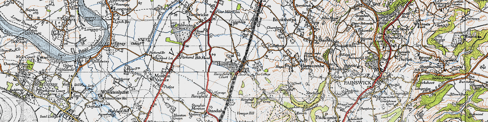 Old map of Haresfield in 1946