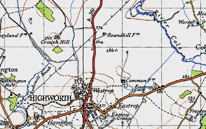 Old map of Haresfield in 1947