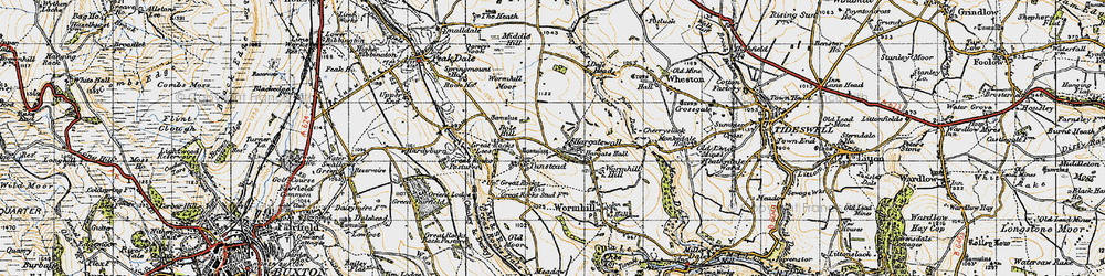 Old map of Hargatewall in 1947