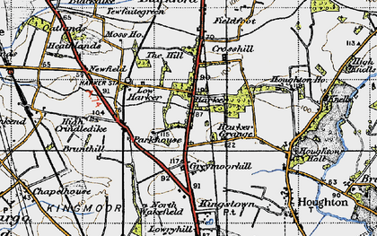 Old map of Harker in 1947