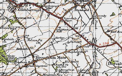 Old map of Harker Marsh in 1947