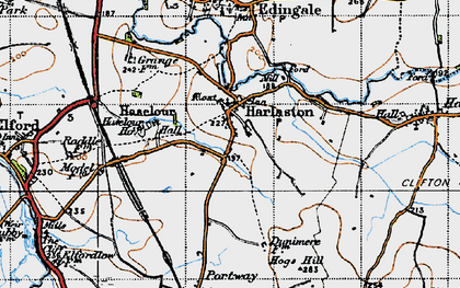 Old map of Harlaston in 1946
