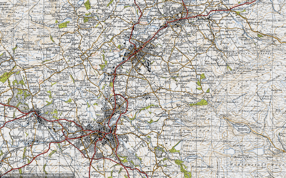 Old Map of Harle Syke, 1947 in 1947