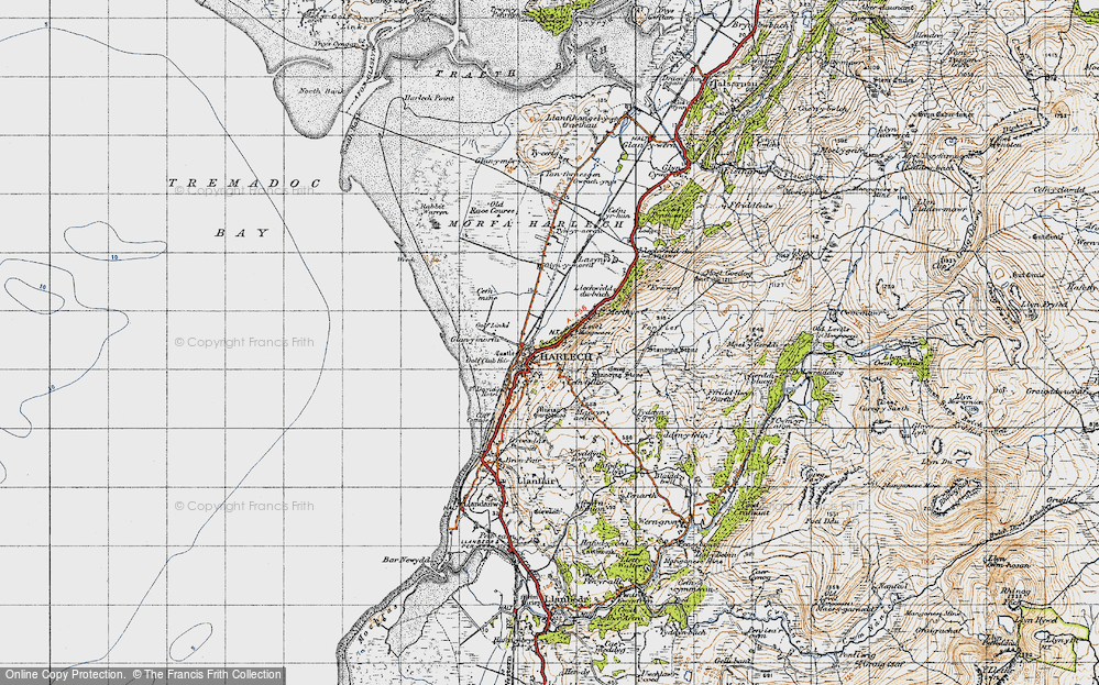 OLD ORDNANCE SURVEY MAP HARLECH 1903 RHOBELL FAWR DOLGELLAU LLANABER LLANBEDR 