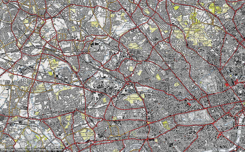 Old Map of Harlesden, 1945 in 1945
