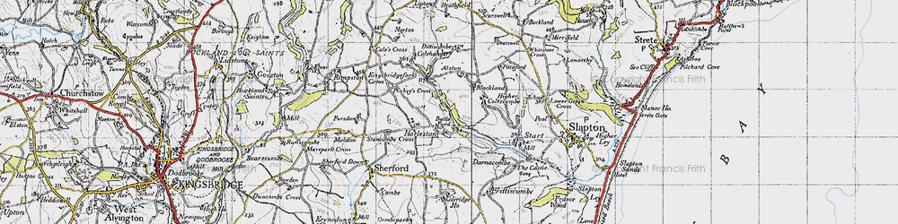 Old map of Alston in 1946