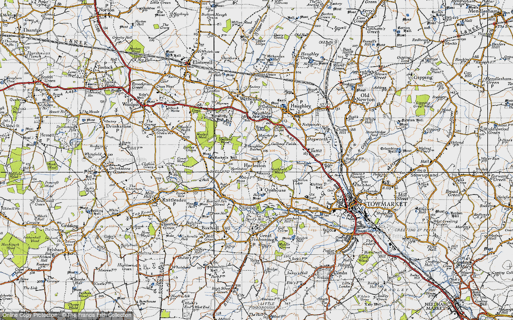 Old Map of Harleston, 1946 in 1946