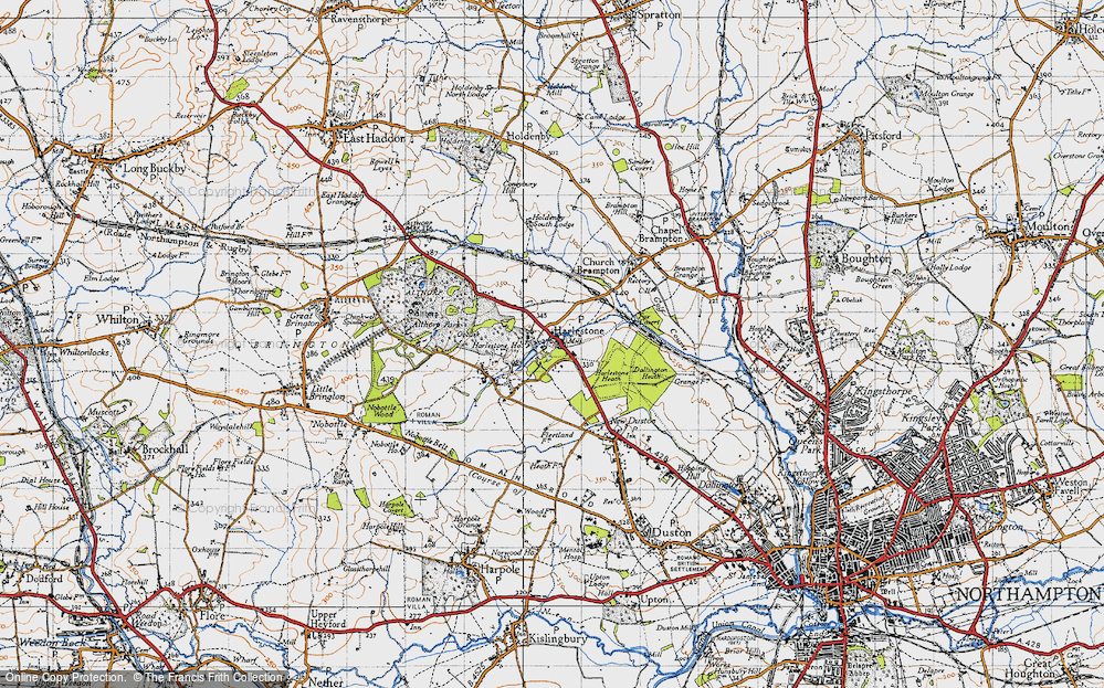 Old Map of Harlestone, 1946 in 1946