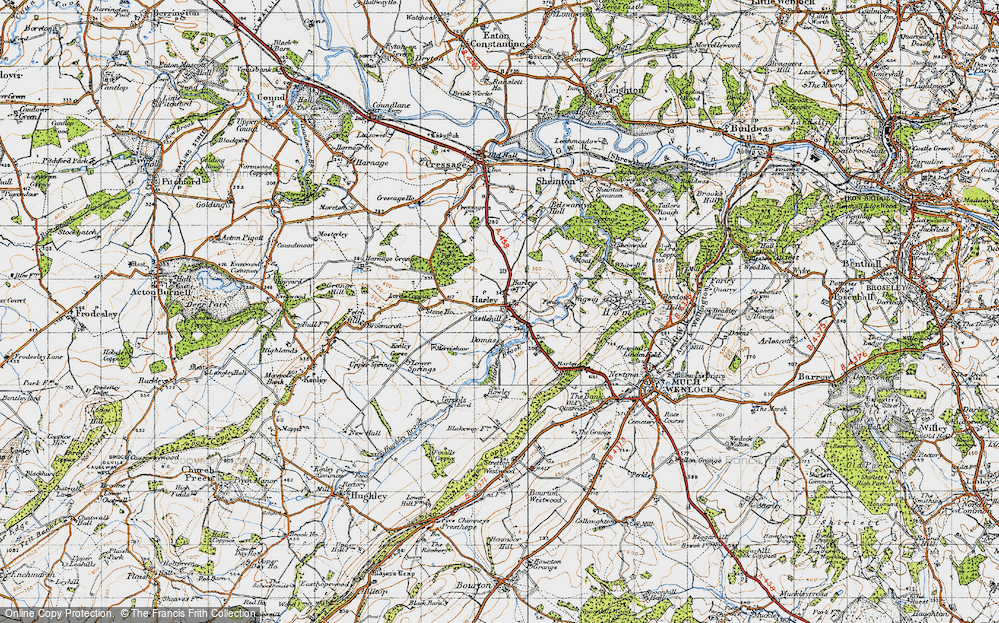 Old Map of Harley, 1947 in 1947