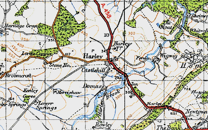 Old map of Harley in 1947
