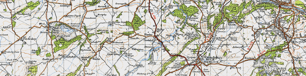 Old map of Harley in 1947