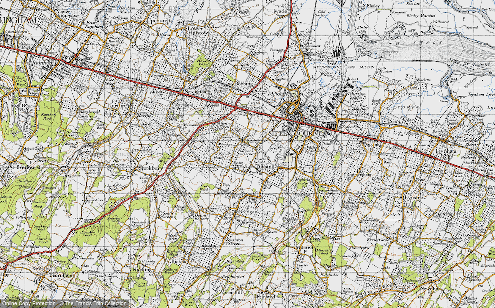 Old Map of Harman's Corner, 1946 in 1946