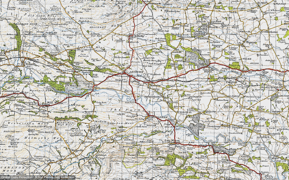 Old Map of Harmby, 1947 in 1947