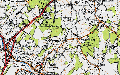 Old map of Harmer Green in 1946