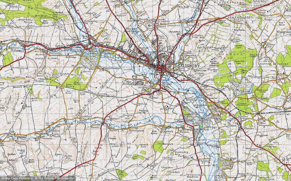 Old Map of Harnham, 1940 in 1940