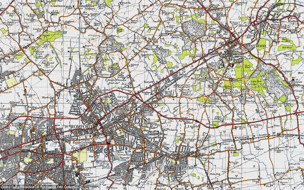 Old Map of Harold Wood, 1946 in 1946