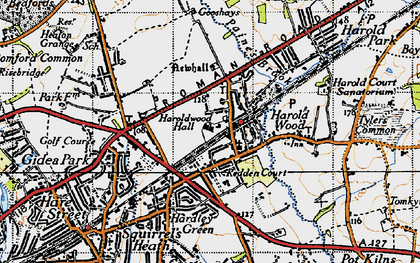 Old map of Harold Wood in 1946