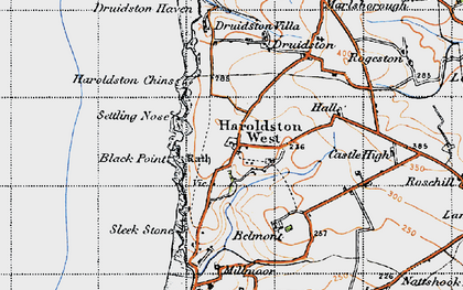 Old map of Haroldston West in 1946