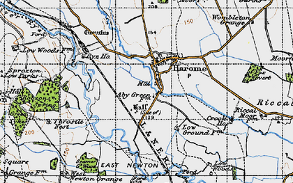 Old map of West Newton Grange in 1947