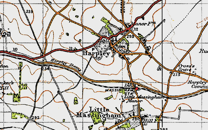 Old map of Harpley in 1946