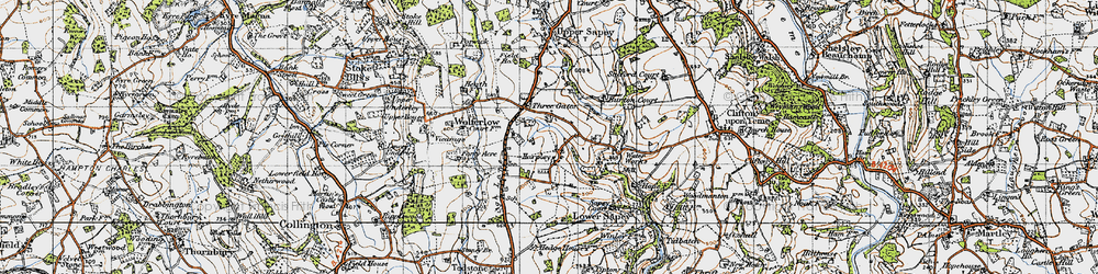 Old map of Harpley in 1947