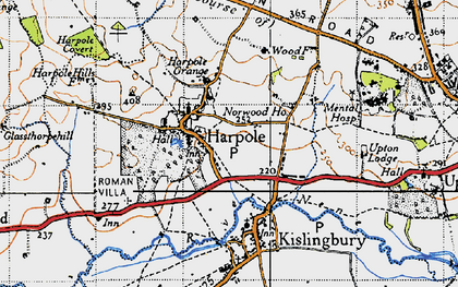Old map of Harpole in 1946