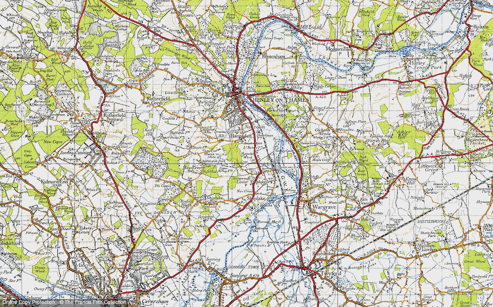 Old Map of Harpsden, 1947 in 1947