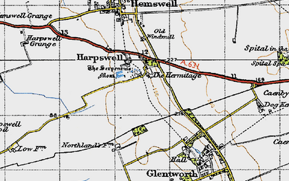 Old map of Harpswell in 1947