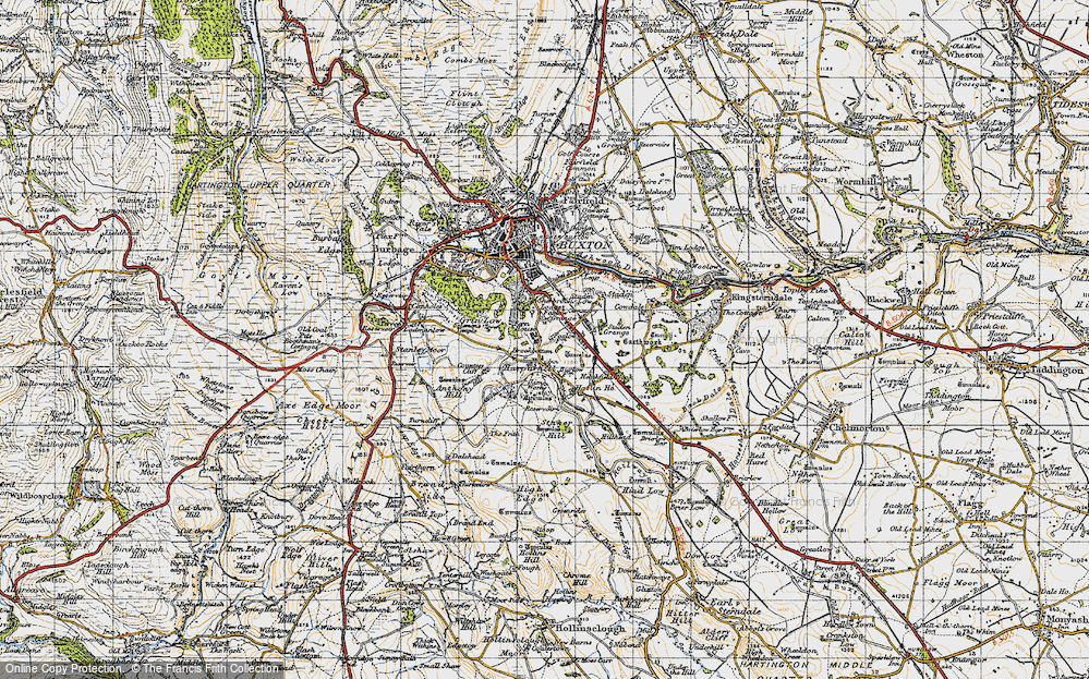 Old Map of Harpur Hill, 1947 in 1947