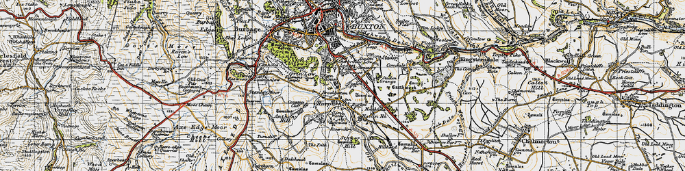 Old map of Harpur Hill in 1947