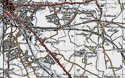 Old map of Harraby in 1947
