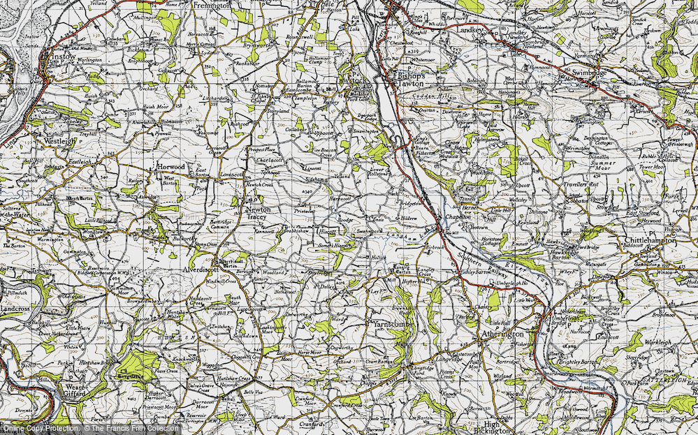 Old Map of Harracott, 1946 in 1946