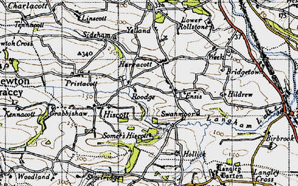 Old map of Harracott in 1946