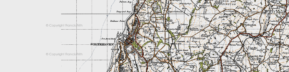 Old map of Harras in 1947