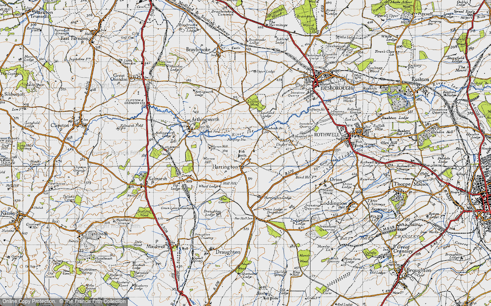 Old Map of Harrington, 1946 in 1946