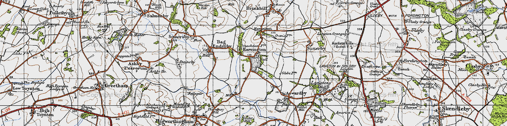 Old map of Harrington in 1946