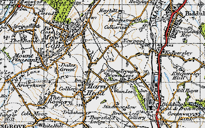 Old map of Harriseahead in 1947