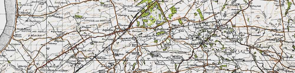Old map of Brayton Park in 1947
