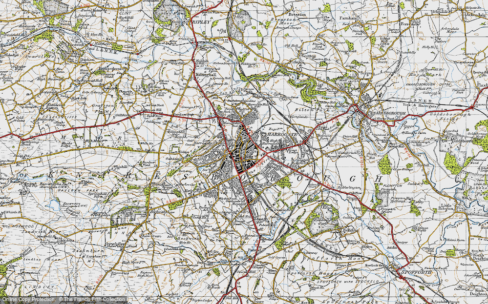 Old Map of Harrogate, 1947 in 1947