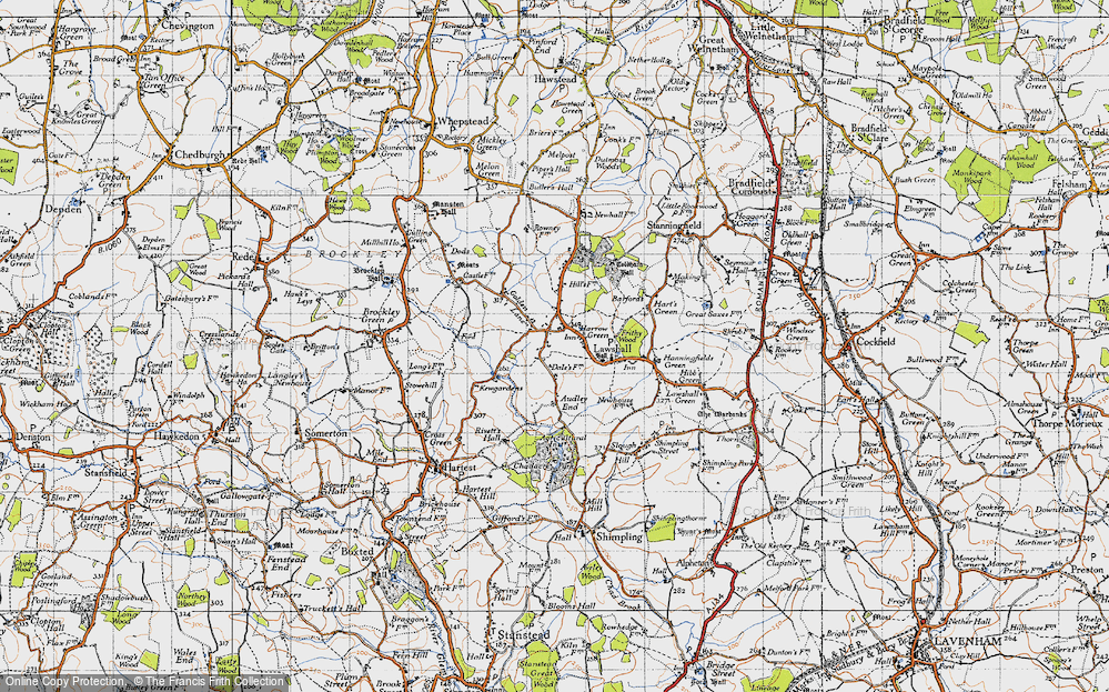 Old Map of Harrow Green, 1946 in 1946