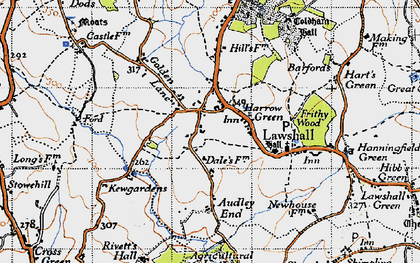 Old map of Harrow Green in 1946