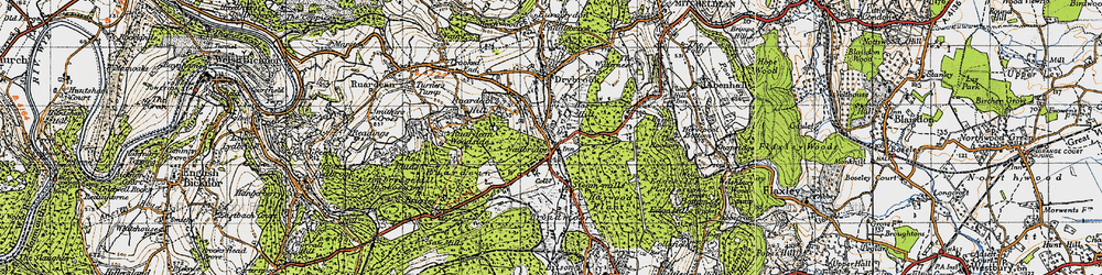 Old map of Harrow Hill in 1947