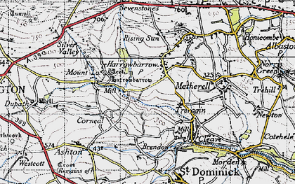 Old map of Harrowbarrow in 1946