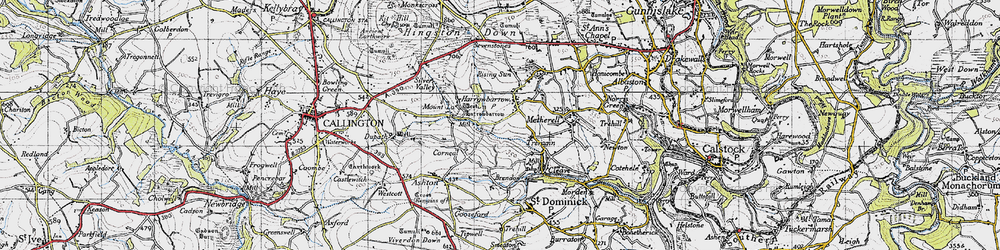 Old map of Ashton in 1946