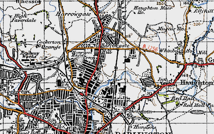 Old map of Harrowgate Hill in 1947
