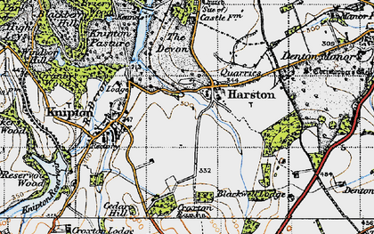 Old map of Harston in 1946