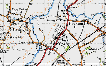 Old map of Harston in 1946