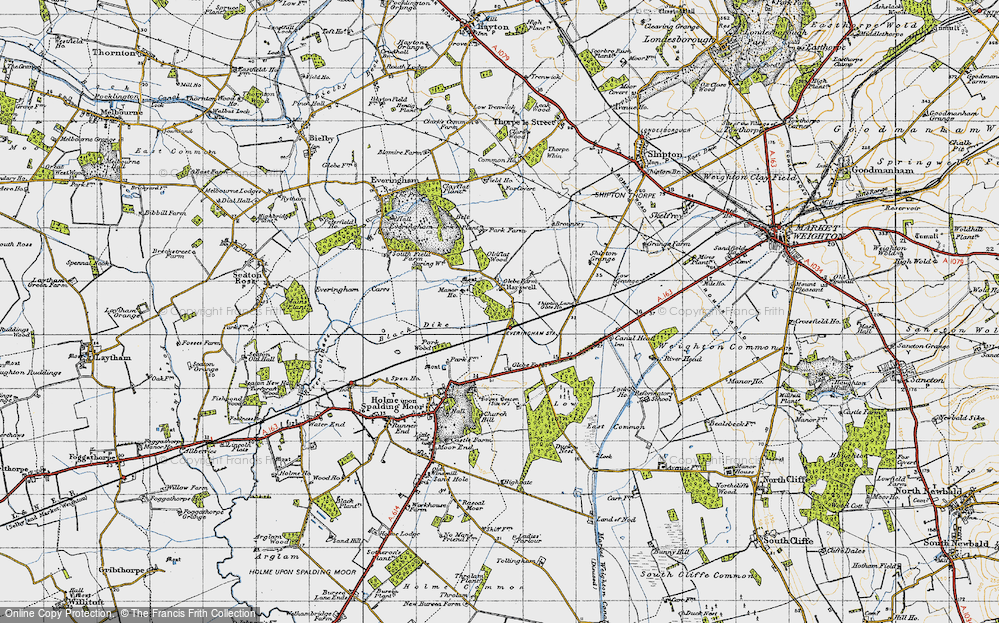 Old Map of Harswell, 1947 in 1947
