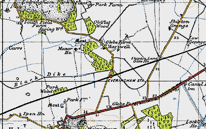 Old map of Harswell in 1947